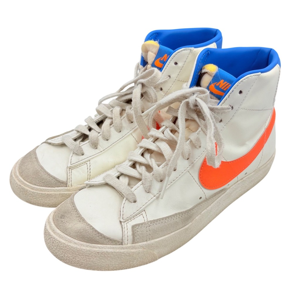 Nike Blazer Mid 77 Women's 9.5 Sail White Orange Blue Retro High Top Sneakers